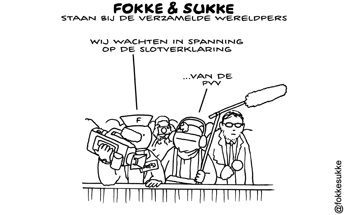 F&S staan bij de verzamelde wereldpers (NRC, di, 25-03-14)