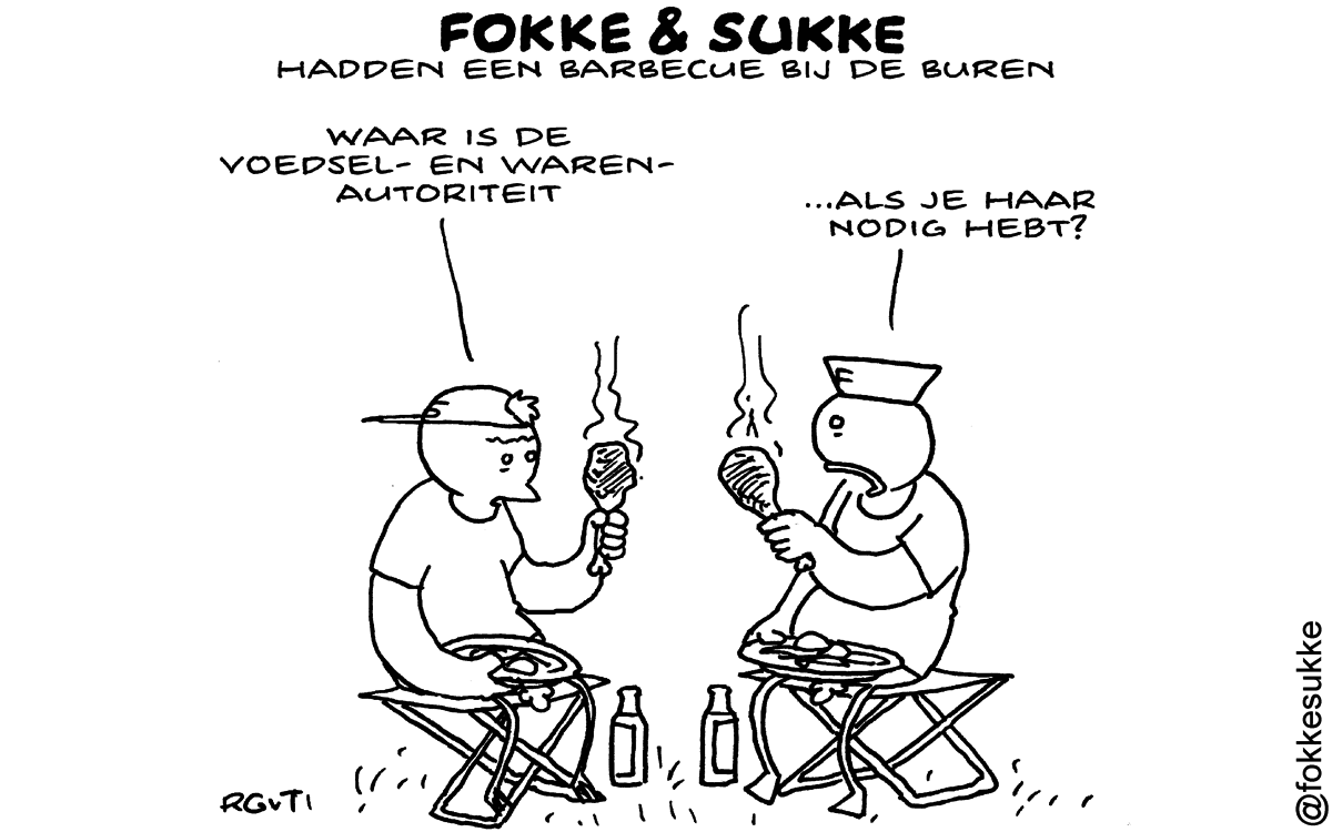 F&S hadden een barbecue bij de buren (NRC,ma, 31-03-14)