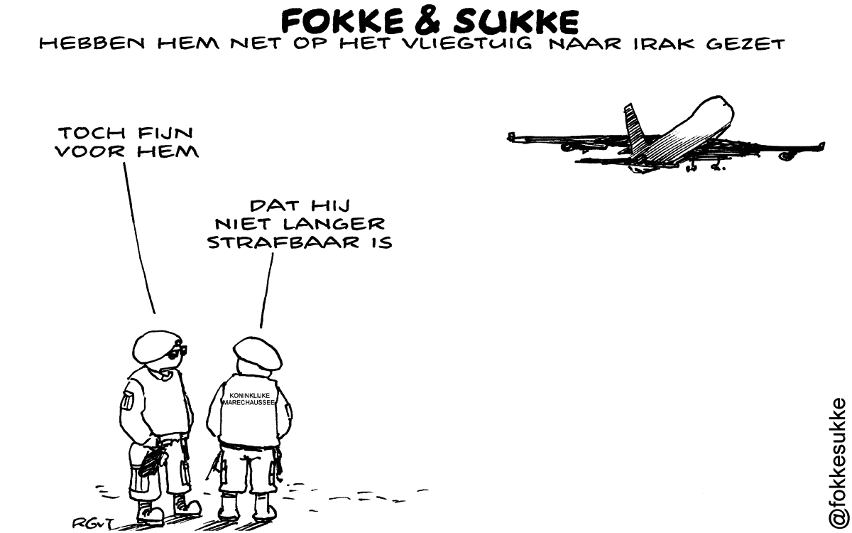 F&S hebbenhem net op het vliegtuig naar Irak gezet (NRC, do, 03-04-14)