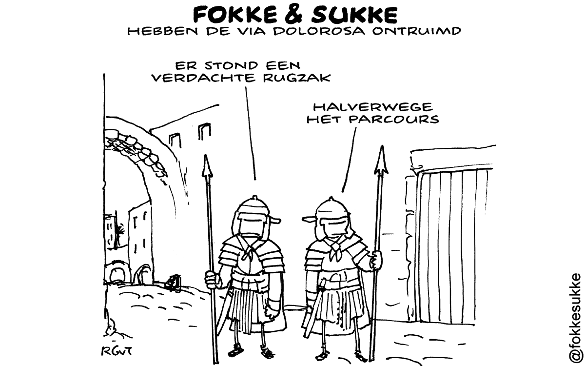 F&S hebben de Via Dolorosa ontruimd (NRC, vr, 18-04-14)