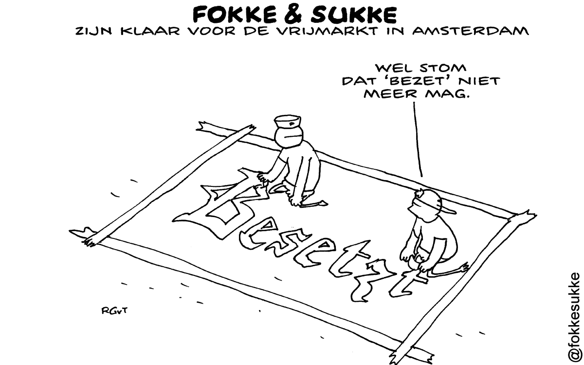 F&S zijn klaar voor de vrijmarkt in Amsterdam (NRC, vr, 25-04-14)