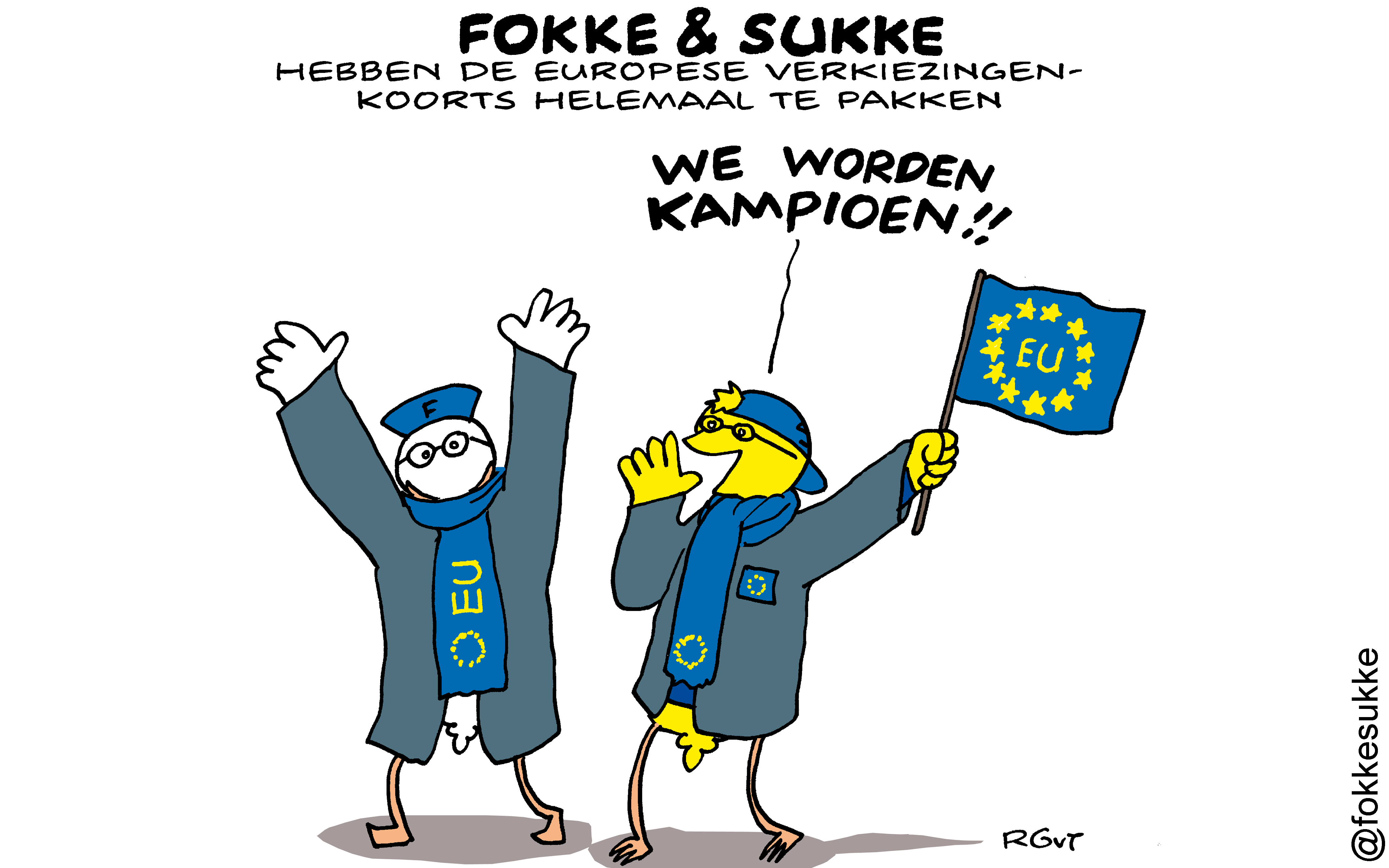F&S hebben de Europese Verkiezingenkoorst helemaal te pakken (NRC, vr, 16-05-14)