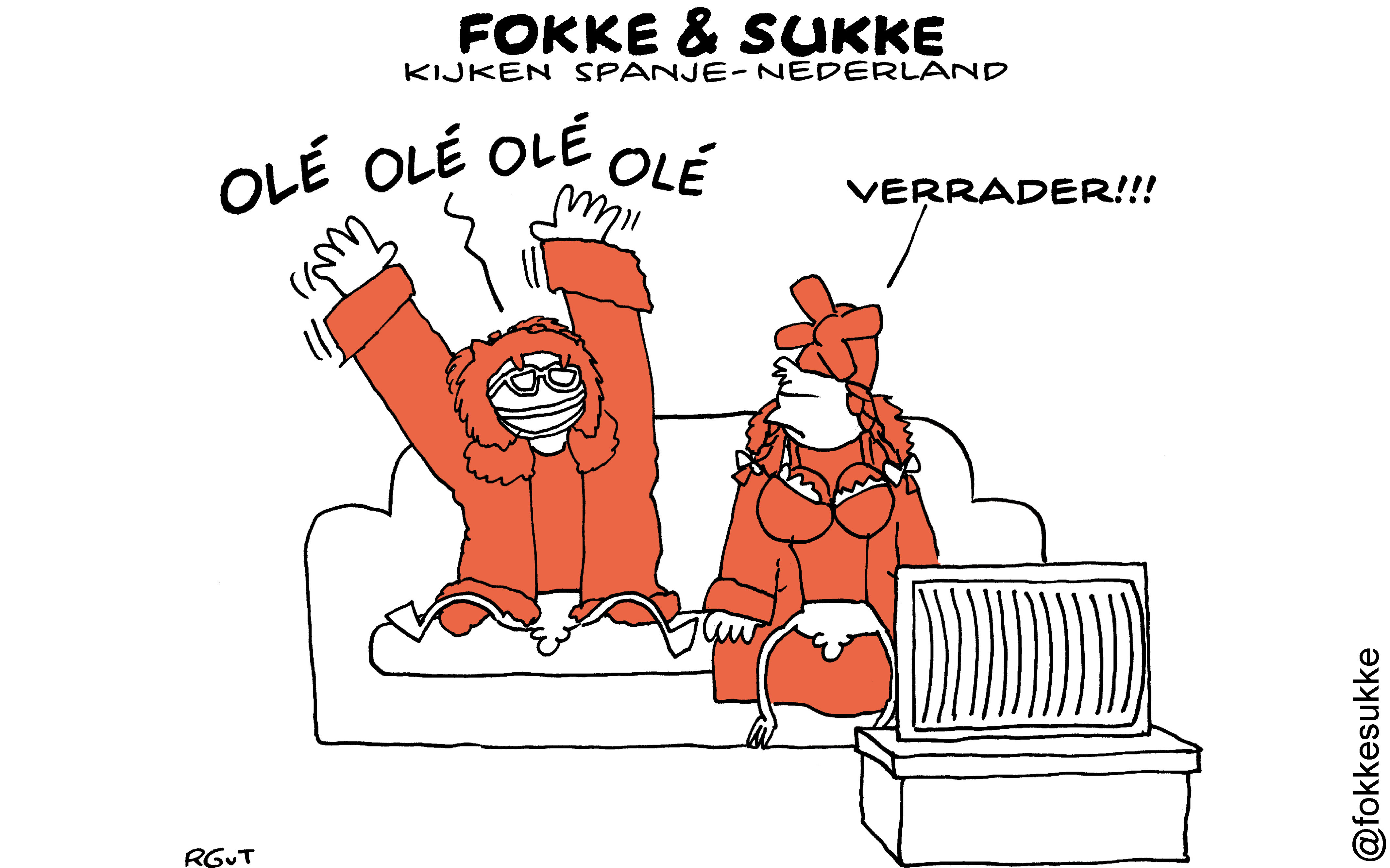 F&S kijken Spanje - Nederland #SPANED #WK14 (NRC, vr, 13-06-14)