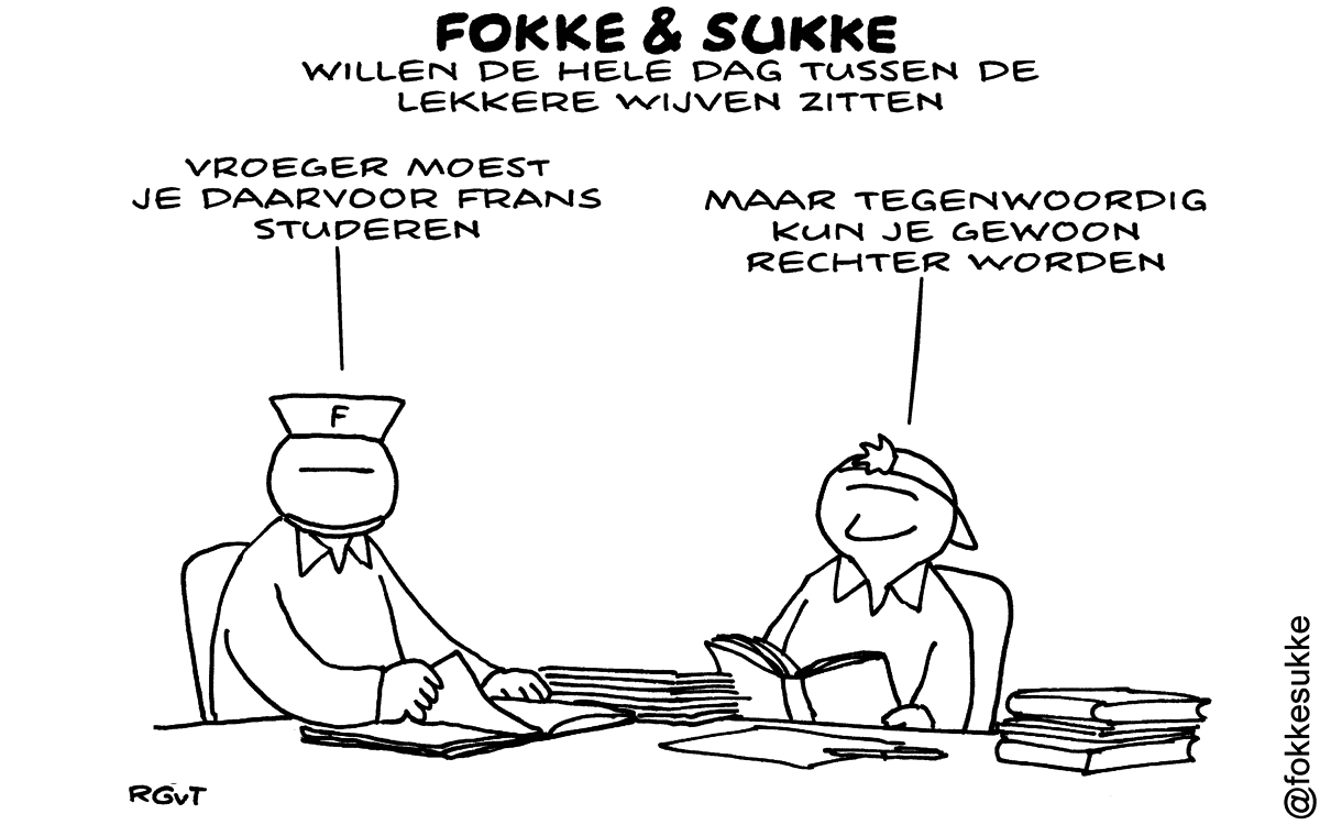 F&S willen de hele dag tussen de lekkere wijven zitten (NRC, do, 26-06-14)