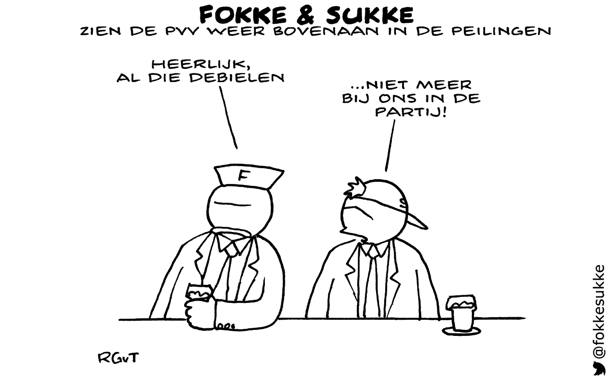 F&S zien de PVV weer bovenaan in de peilingen (NRC, di, 28-10-14)