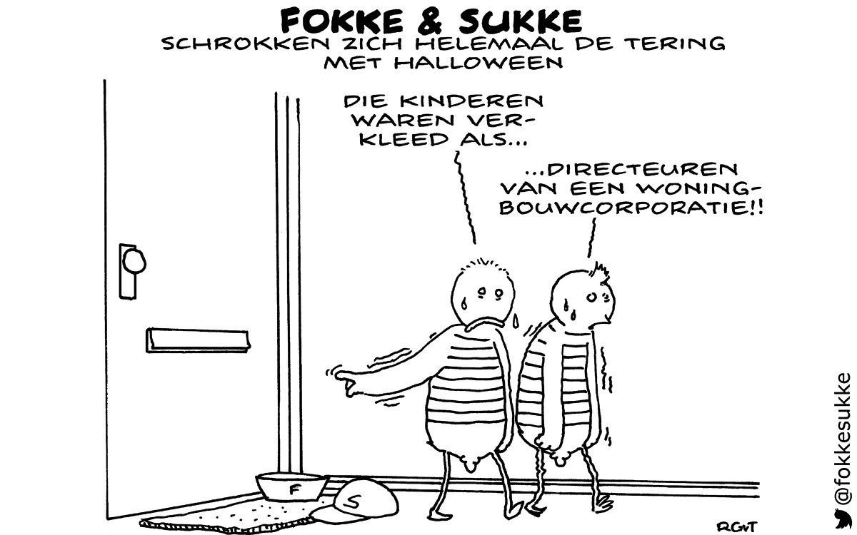 F&S schrokken zich helemaal de tering met Halloween (NRC, za, 01-11-14)