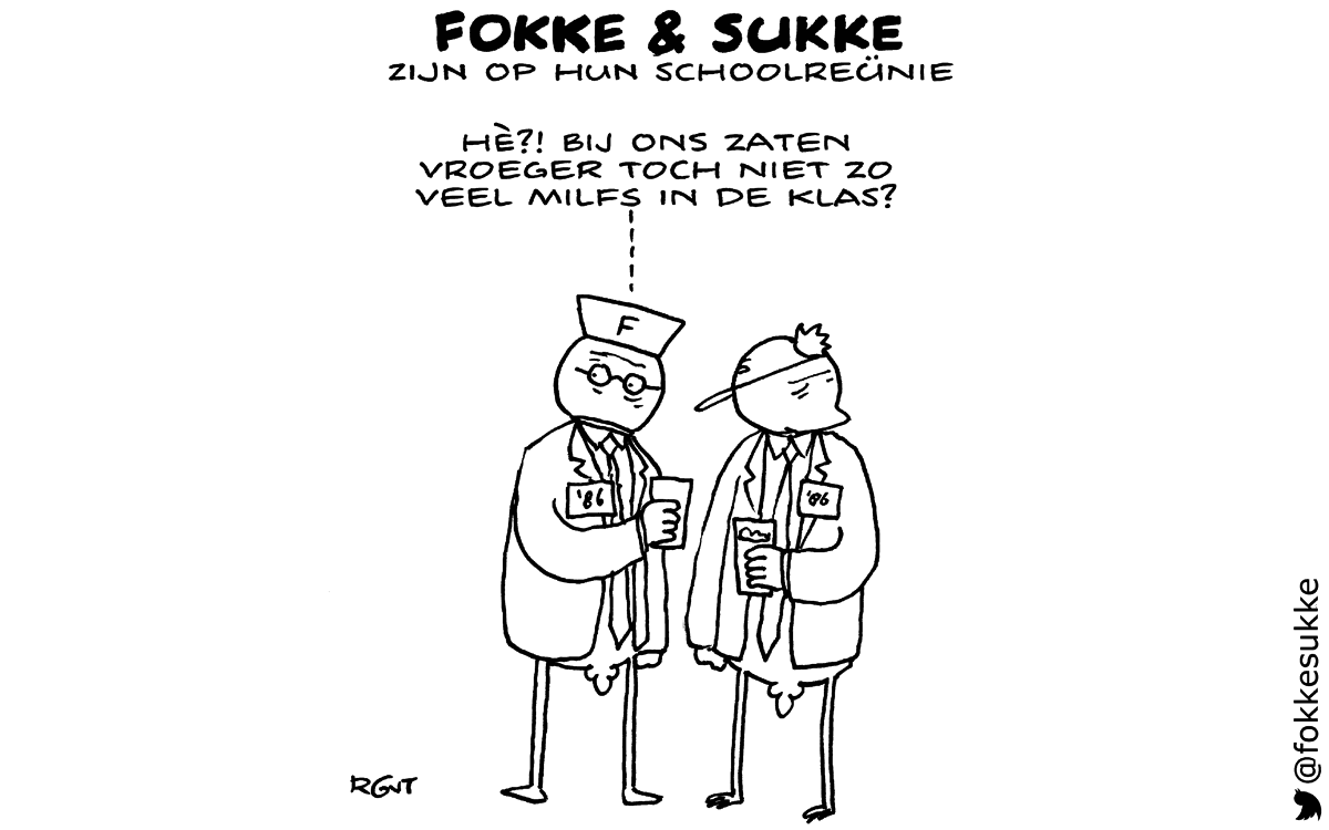 F&S zijn op hun schoolreünie (NRC, za, 29-11-14)