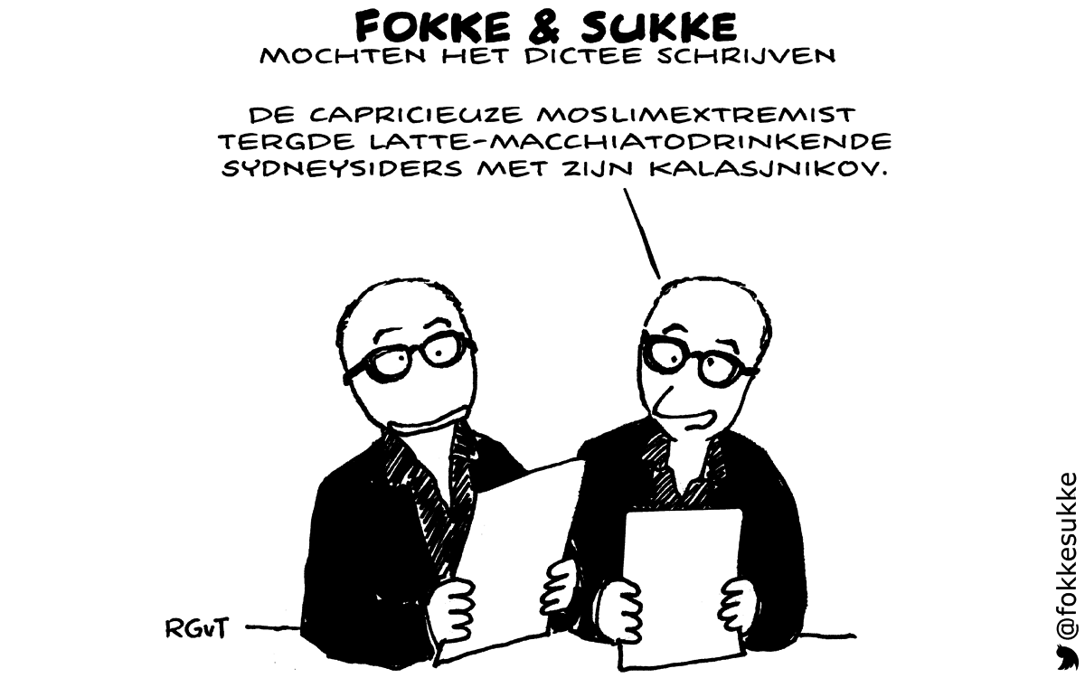 F&S mochten het #GrootDictee schrijven (NRC, 17-12-14)