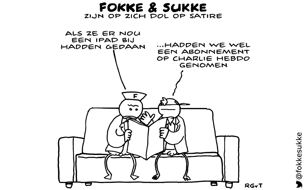F&S zijn op zich dol op satire (NRC, do, 15-01-15)