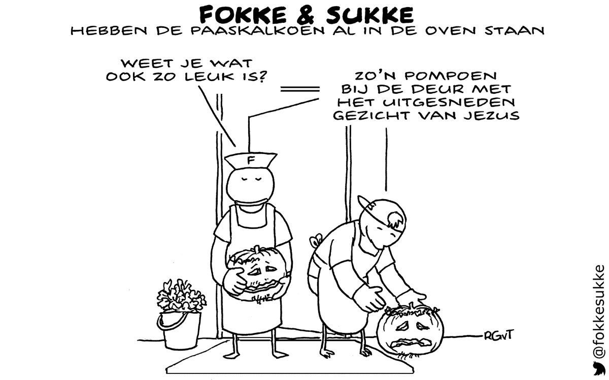 F&S hebben de paaskalkoen al in de oven staan #Pasen (NRC, vr, 03-04-15)