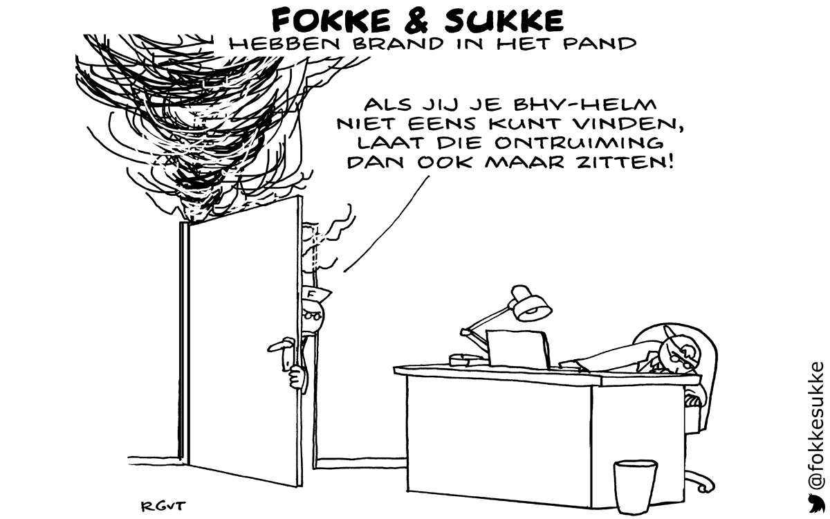 F&S hebben brand in het pand (NRC, vr, 10-04-15)