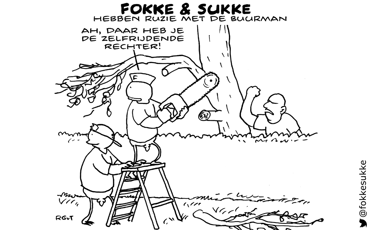 F&S hebben ruzie met de buurman (NRC, ma, 09-05-15)