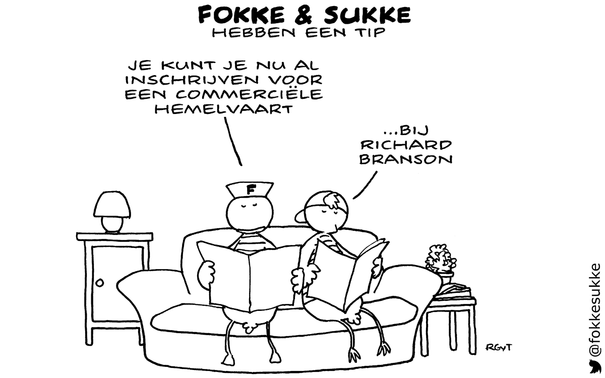 F&S wensen iedereen een behouden Hemelvaart (NRC, do, 14-05-15)
