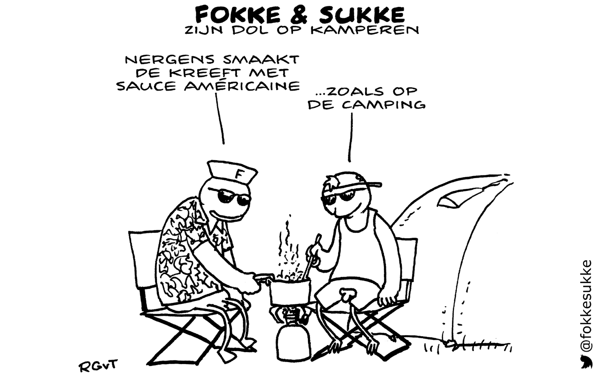 F&S zijn dol op kamperen (NRC, wo, 29-07-15)