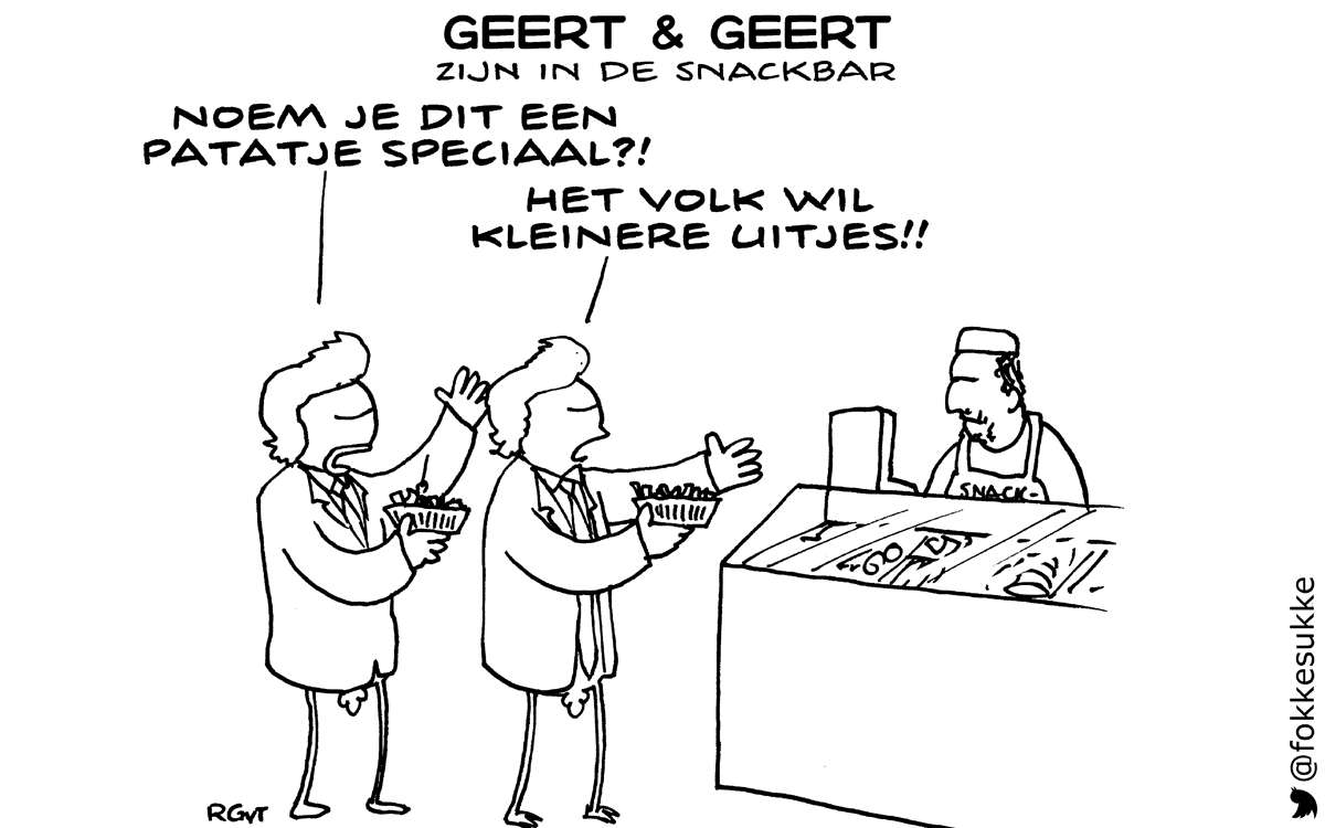 Geert & Geert zijn in de snackbar (NRC, za, 24-10-15)