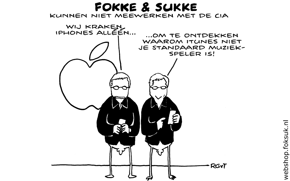 F&S kunnen niet meewerken met de CIA #Apple (NRC, vr, 26-02-16)