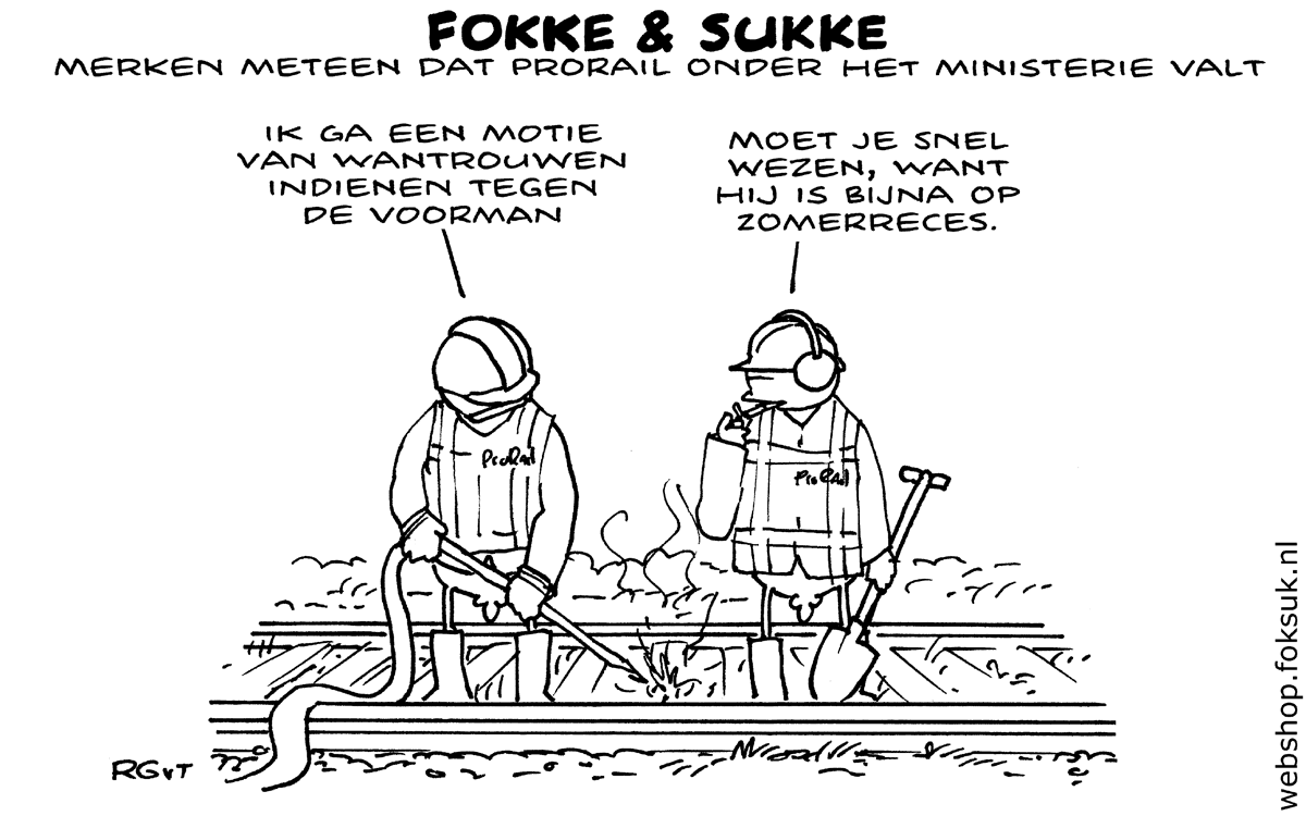 F&S merken meteen dat Prorail onder het ministerie valt (NRC, ma, 11-04-16)
