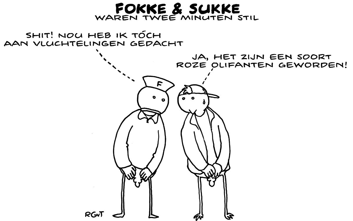 F&S waren twee minuten stil #Dodenherdenking (NRC, do, 04-05-2017)