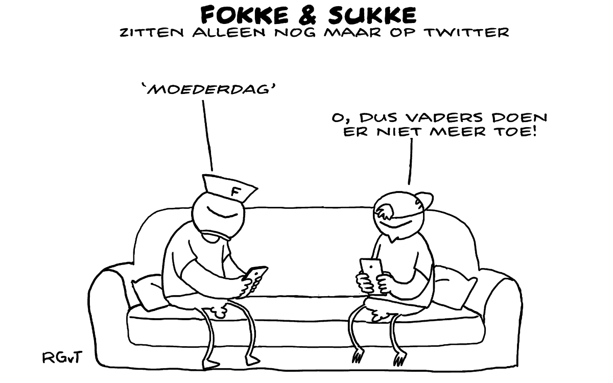 F&S zitten alleen nog maar op Twitter #Moederdag (NRC, za, 13-05-17)