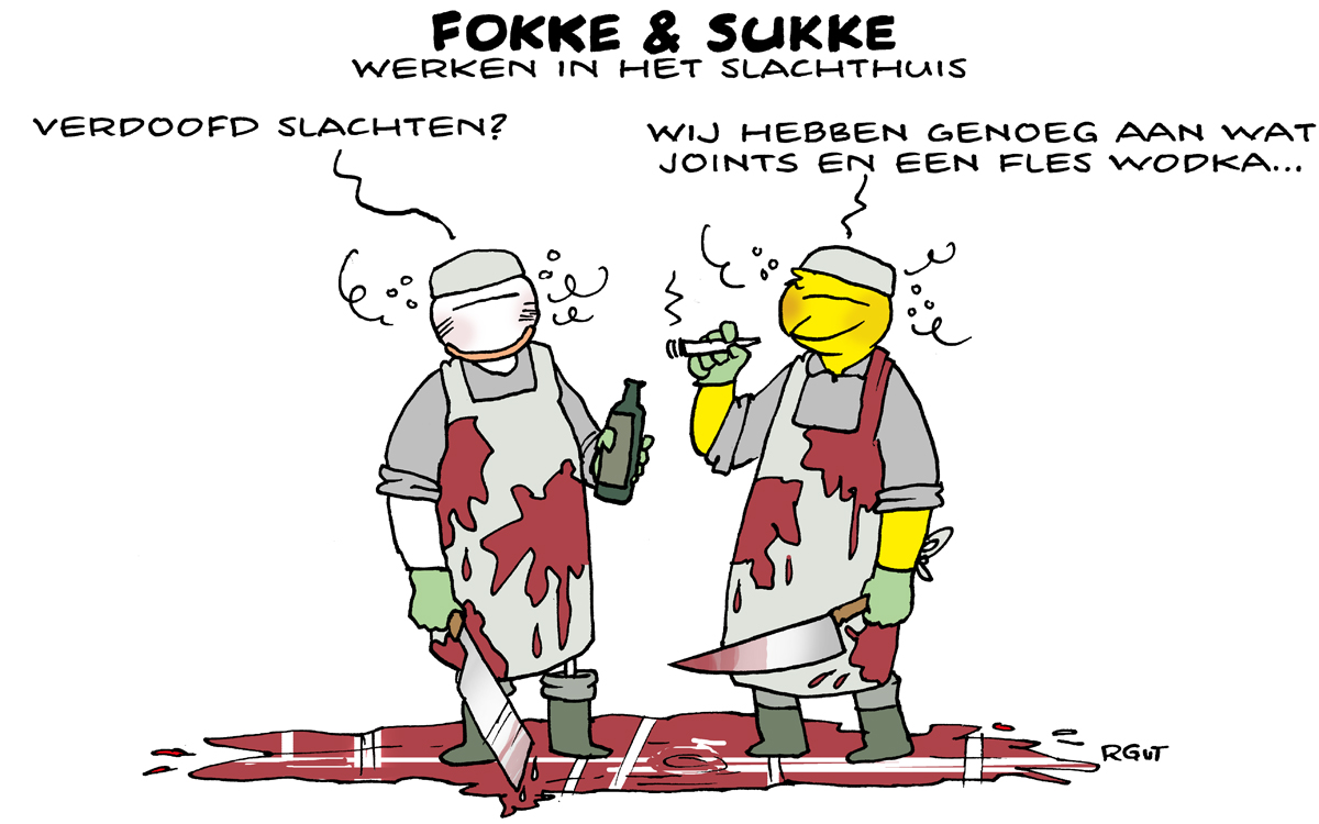 F&S werken in het slachthuis (NRC, ma, 26-06-17)