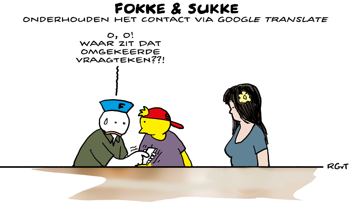 F&S onderhouden het contact via Google Translate (NRC, vr, 28-07-17)