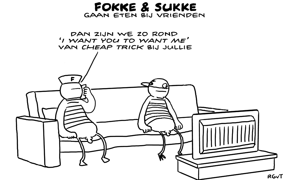 F&S gaan eten bij vrienden (NRC, vr, 29-12-17)