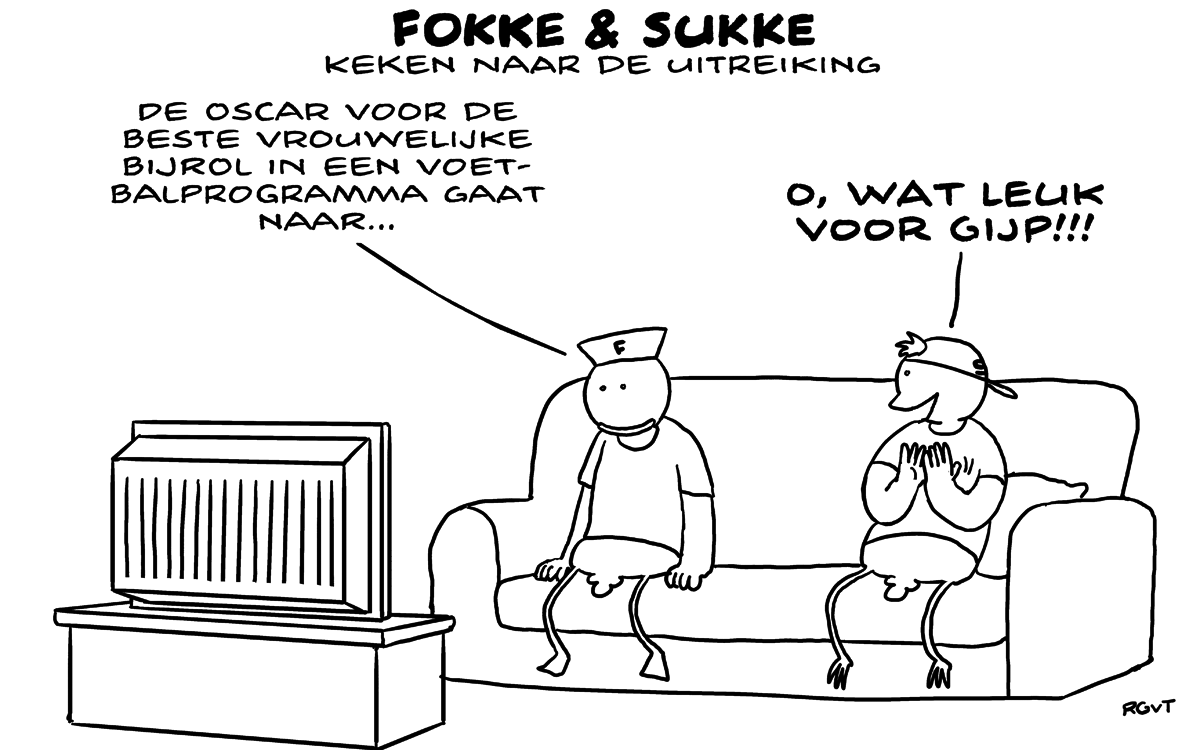 F&S keken naar de uitreiking (NRC, ma, 05-03-18)