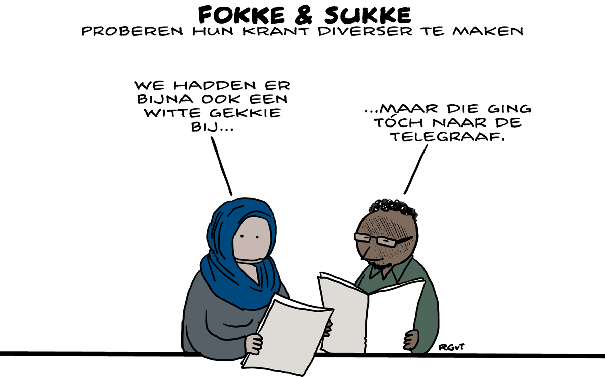 F&s proberen hun krant diverser te maken (NRC, 23-05-18)