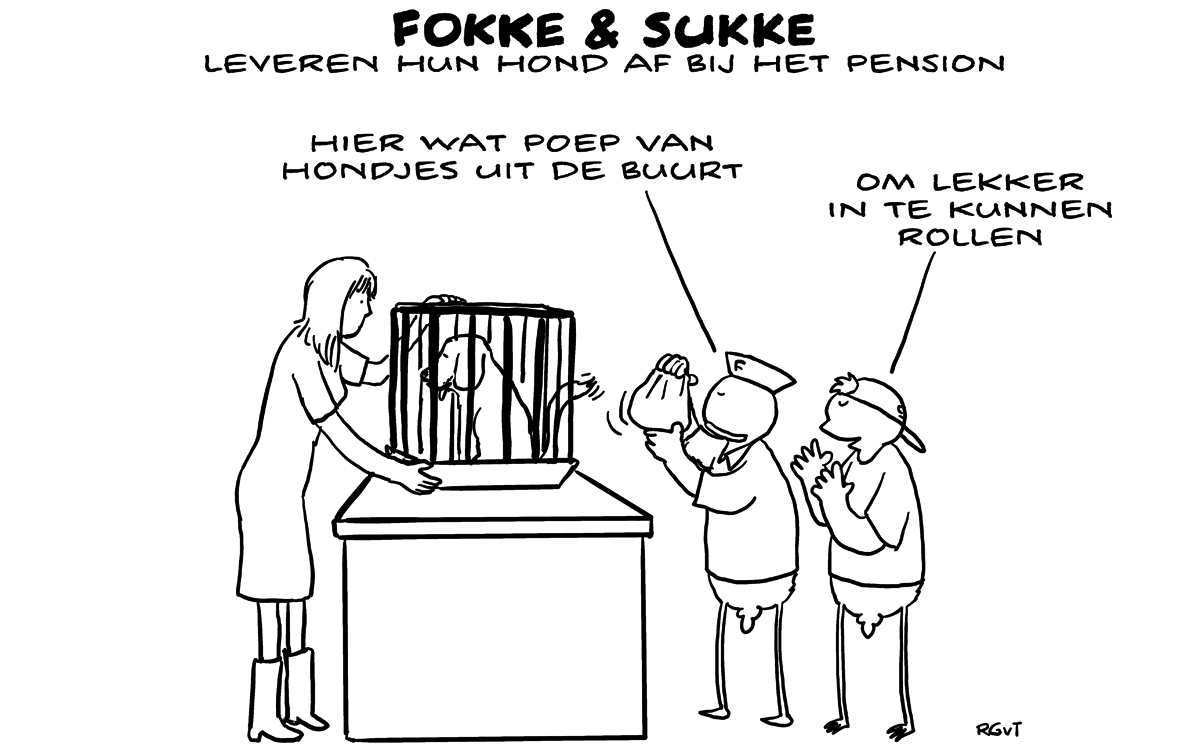 F&S leveren hun hond af bij het pension (NRC, wo, 01-08-18)