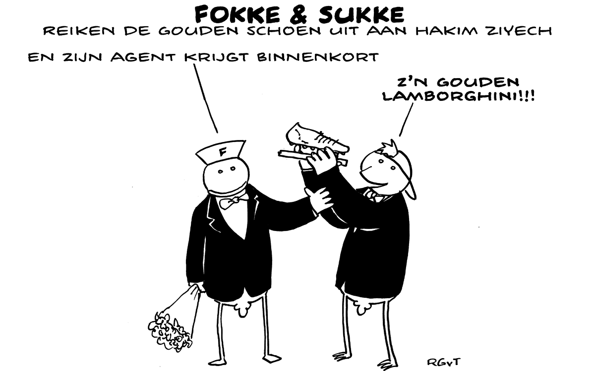 F&S reiken de gouden schoen uit aan Hakim Ziyech (NRC, ma, 03-09-18)