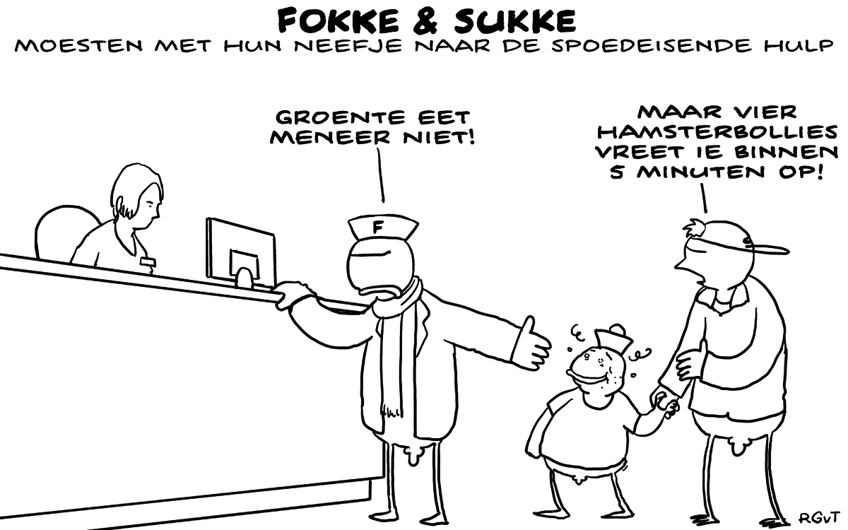 F&S moesten met hu neefje aar de spoedeisede hulp (NRC, wo, 05-09-18)