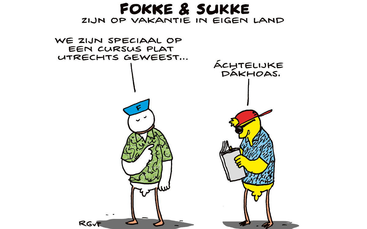 F&s zijn op vakantie in eigen land (NRC, wo, 12-08-20)