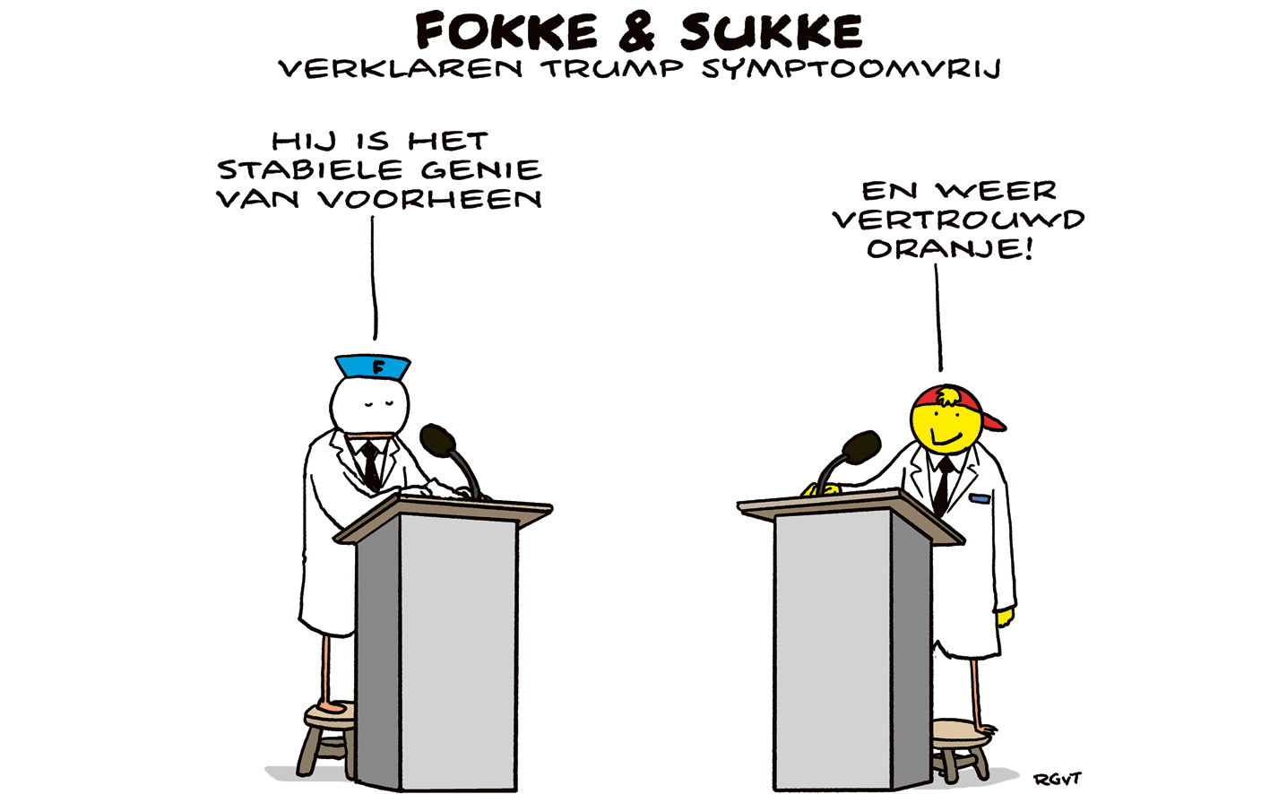 F&S verklaren Trump symptoomvrij (NRC, do, 08-10-20)