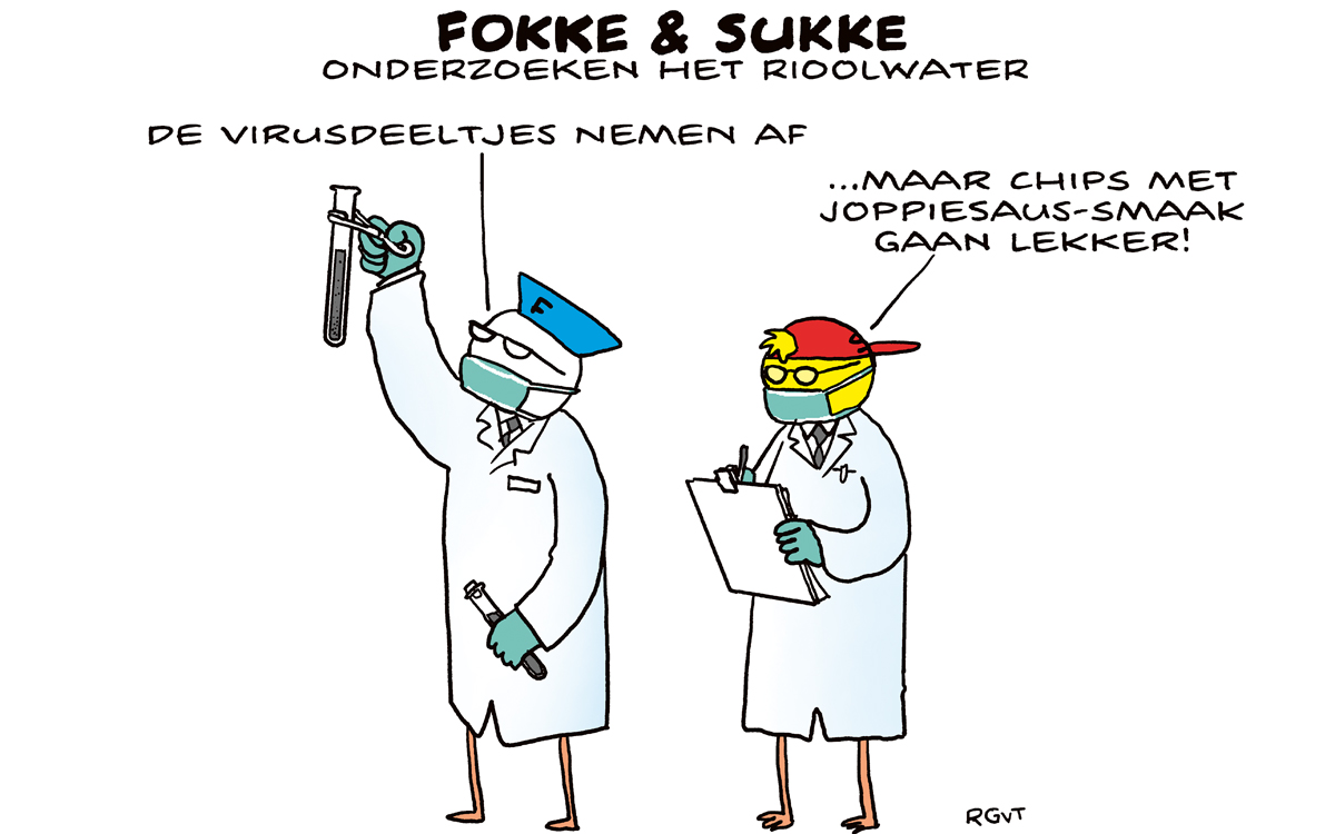 F&S onderzoeken het rioolwater (NRC, wo, 04-11-20)