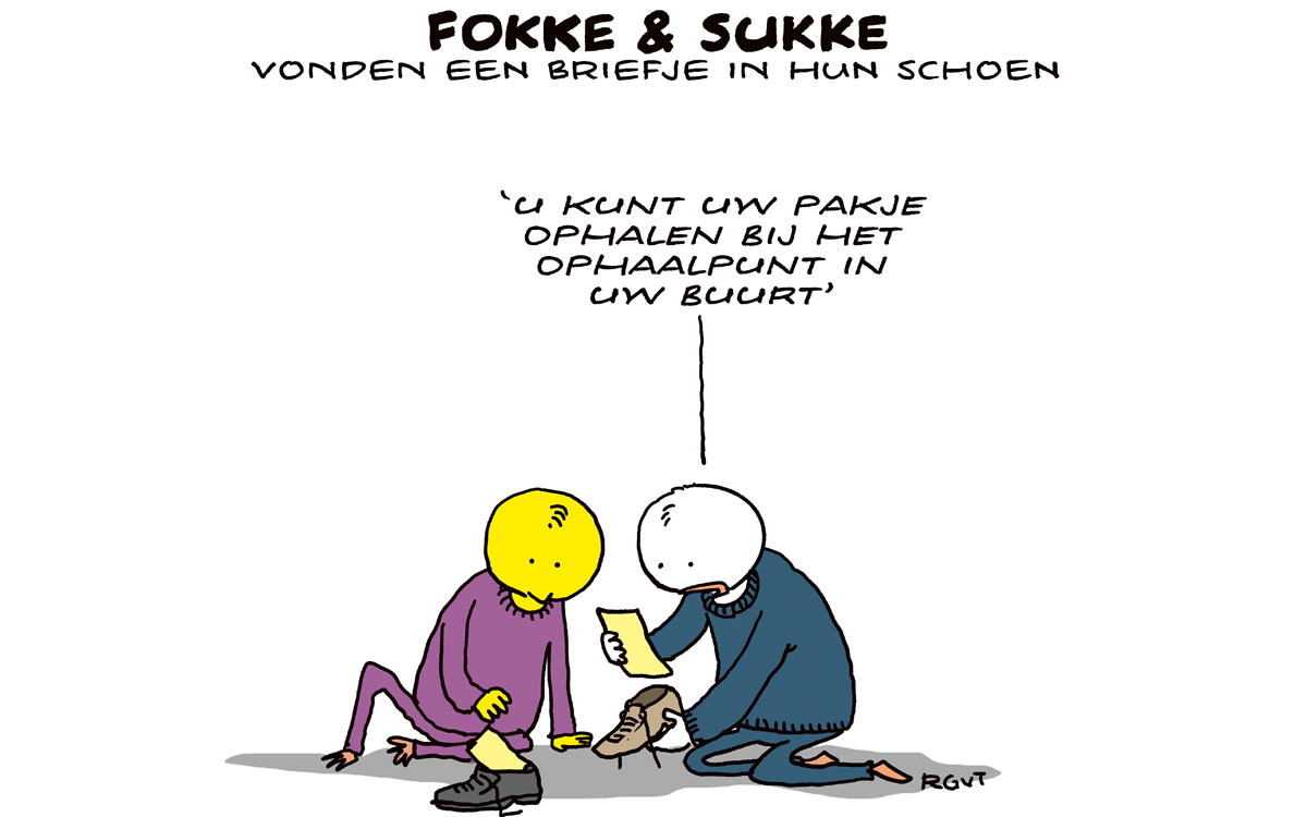 F&S vonden een briefje in hun schoen (NRC, ma, 16-11-20)