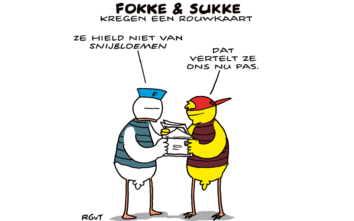 F&S kregen een rouwkaart (NRC, ma, 30-11-20)