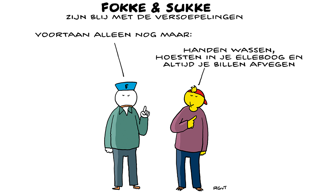 F&s zijn blijmet de versoepelingen (NRC, wo, 16-02-22)