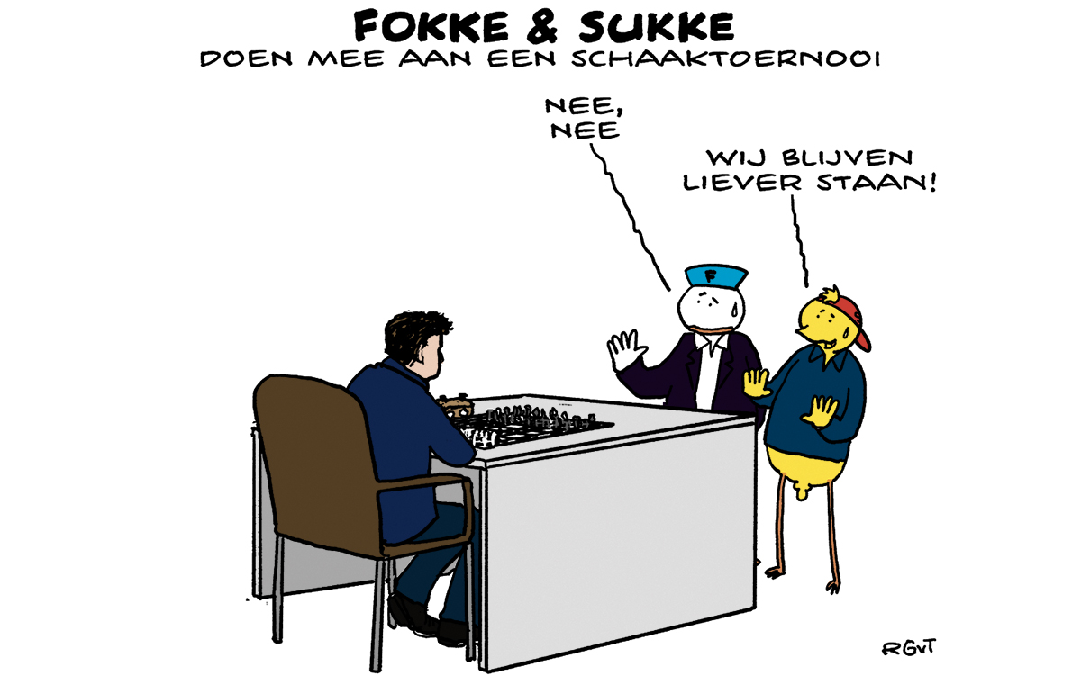 F&s doen mee aan een schaaktoernooi (NRC, vr, 30-09-22)