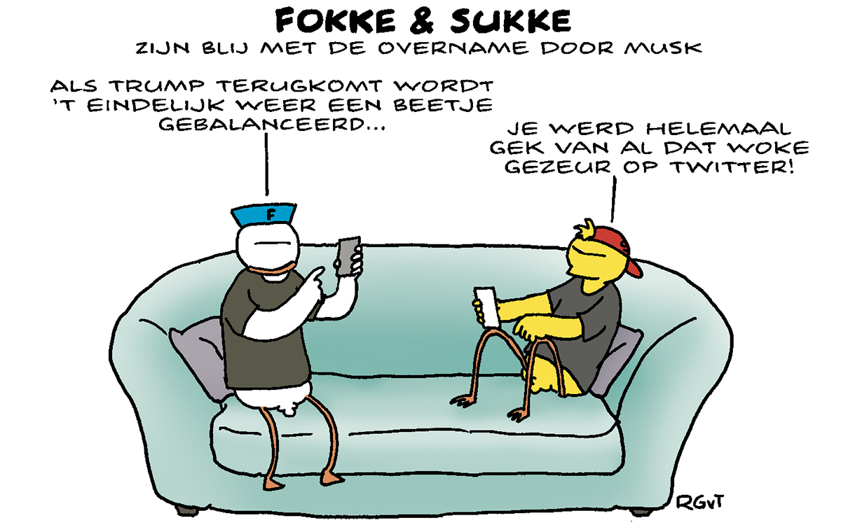 F&S zijn blij met de overname door Musk (NOT)(NRC, ZA, 29-10-22)
