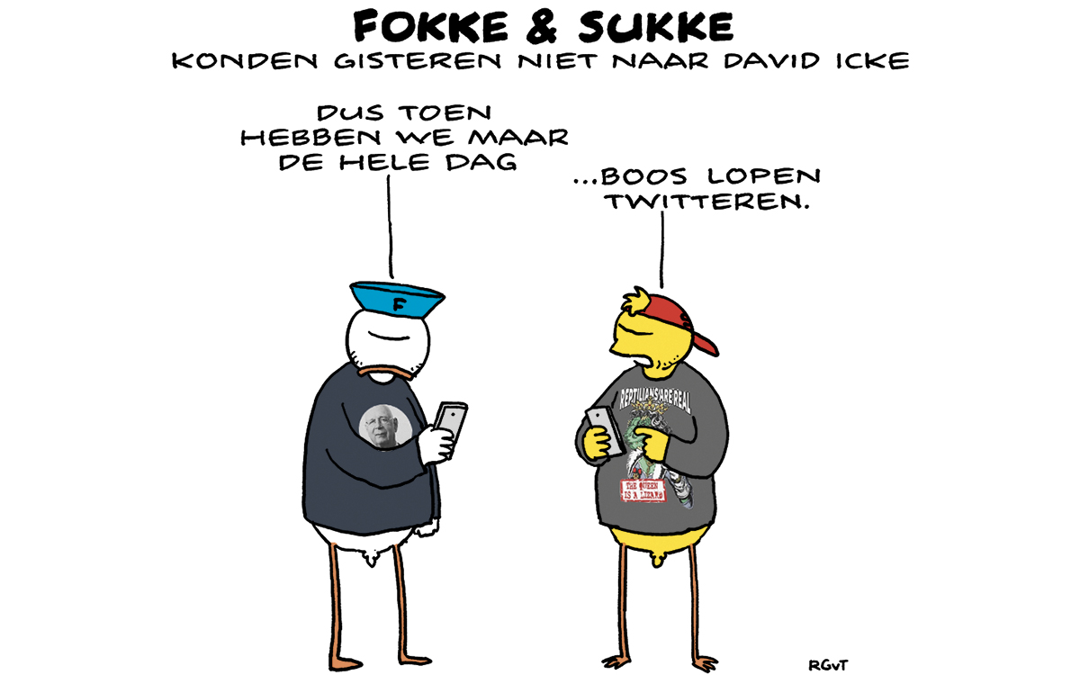 F&S konden gisteren niet naar David Icke #Twitter (NRC, ma, 07-11-22)