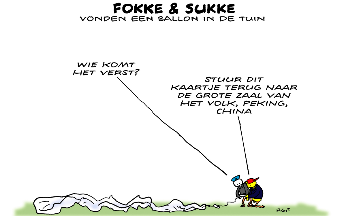 F&S vonden een ballon in de tuin (NRC, di, 07-02-23)