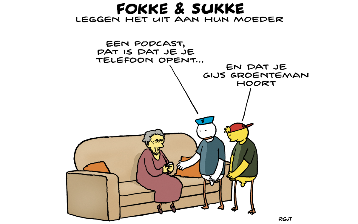 F&S leggen het uit aan hun moeder (NRC, di, 25-04-23)