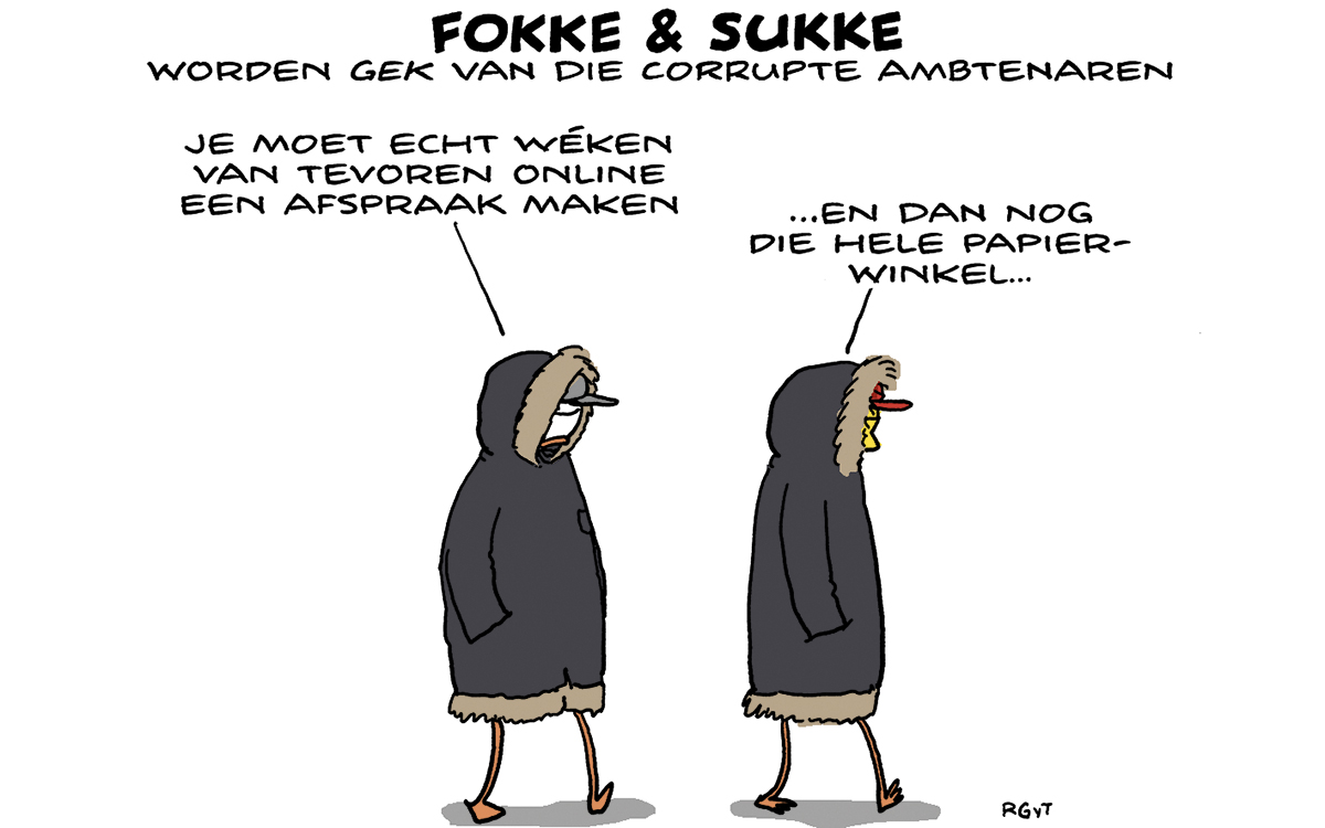 F&S worden GEK van die corrupte ambtenaren (NRC, wo, 10-05-23)