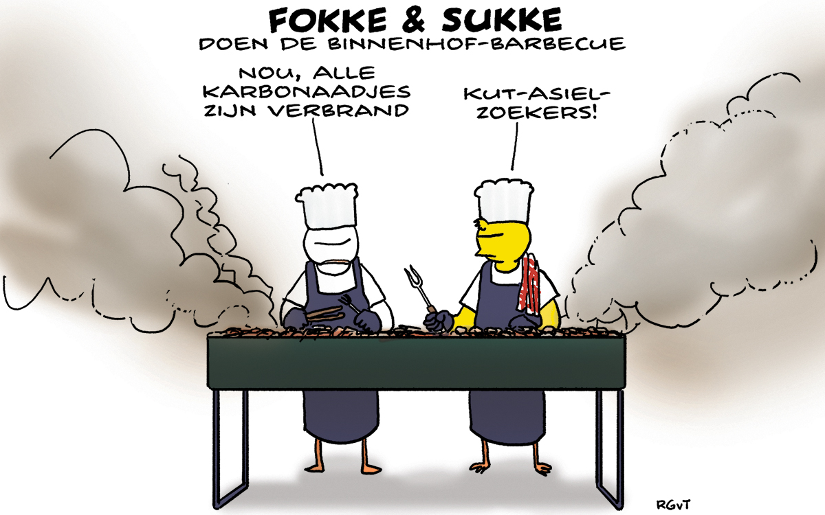 F&s doen de Binnenhof-barbecue (NRC, za, 08-07-23)