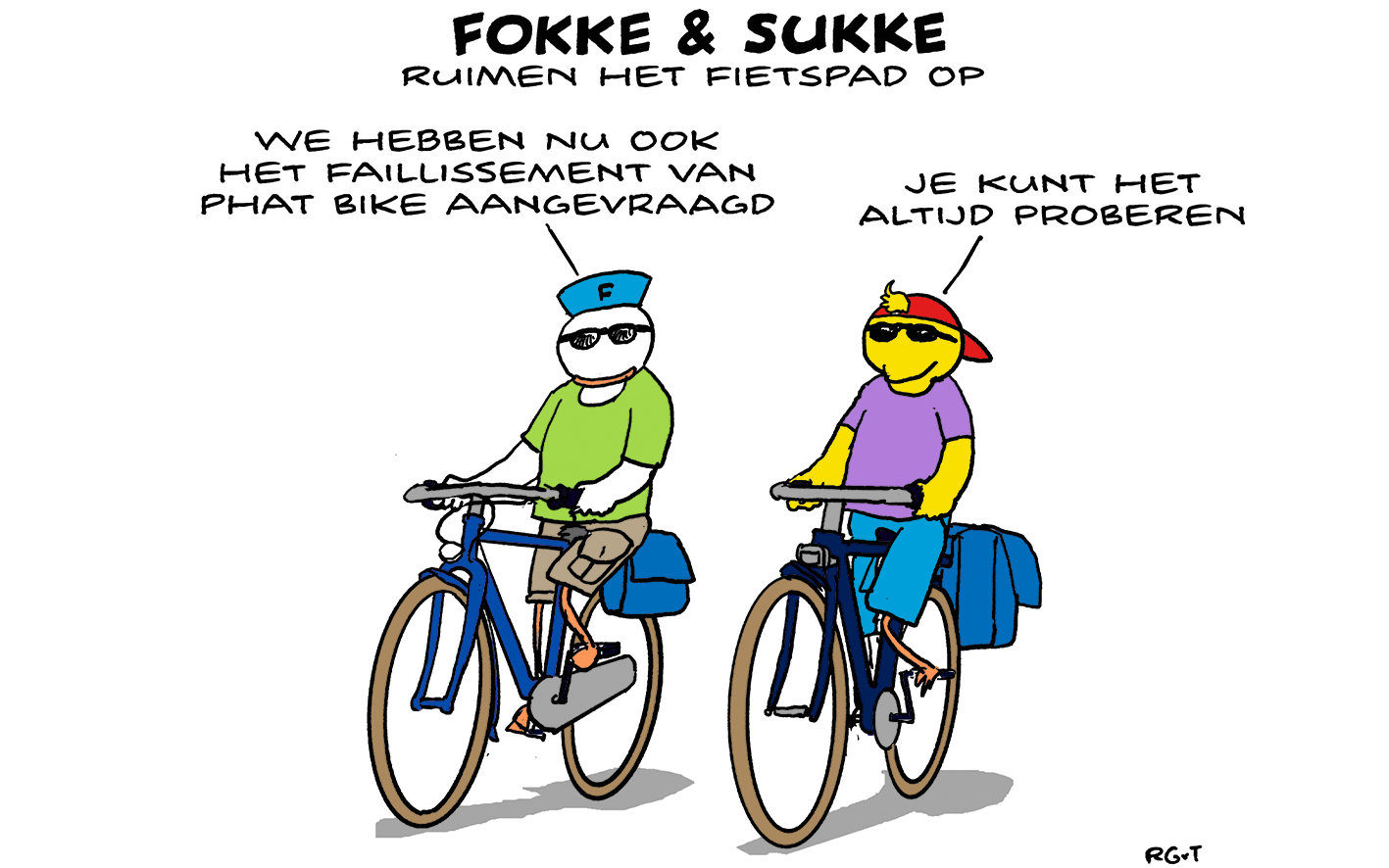 F&S ruimen het fietspad op (NRC, do, 20-07-23)