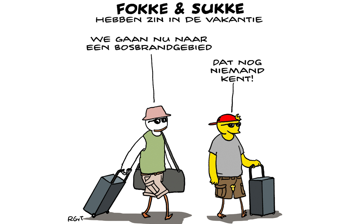 F&S hebben zin in de vakantie (NRC, wo, 02-08-23)