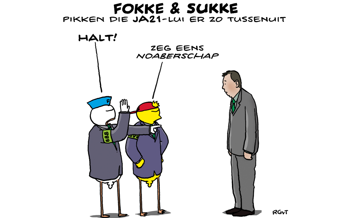 F&S pikken die JA21-lui er zo tussenuit (NRC, wo, 06-09-23)