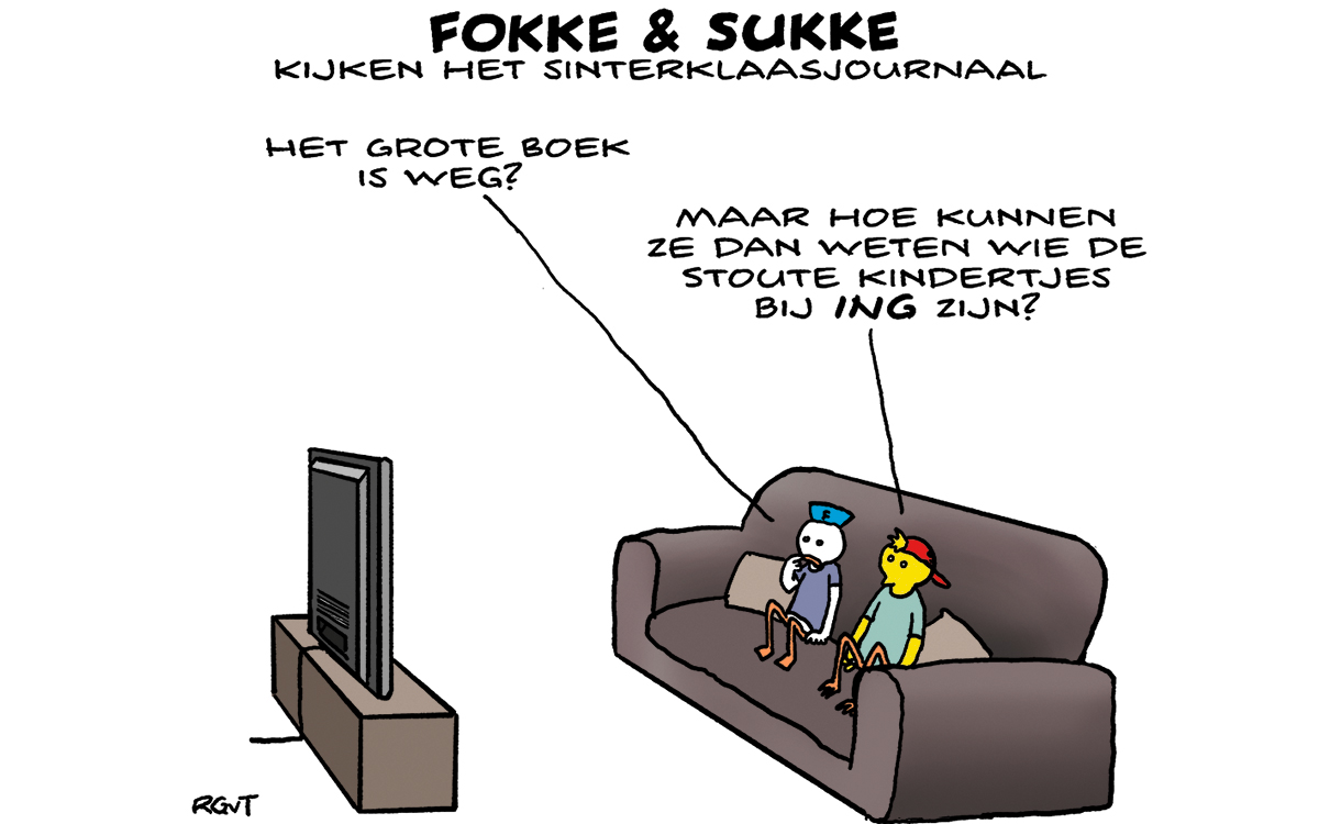 F&S kijken het Sinterklaasjournaal (NRC, do, 16-11-23)