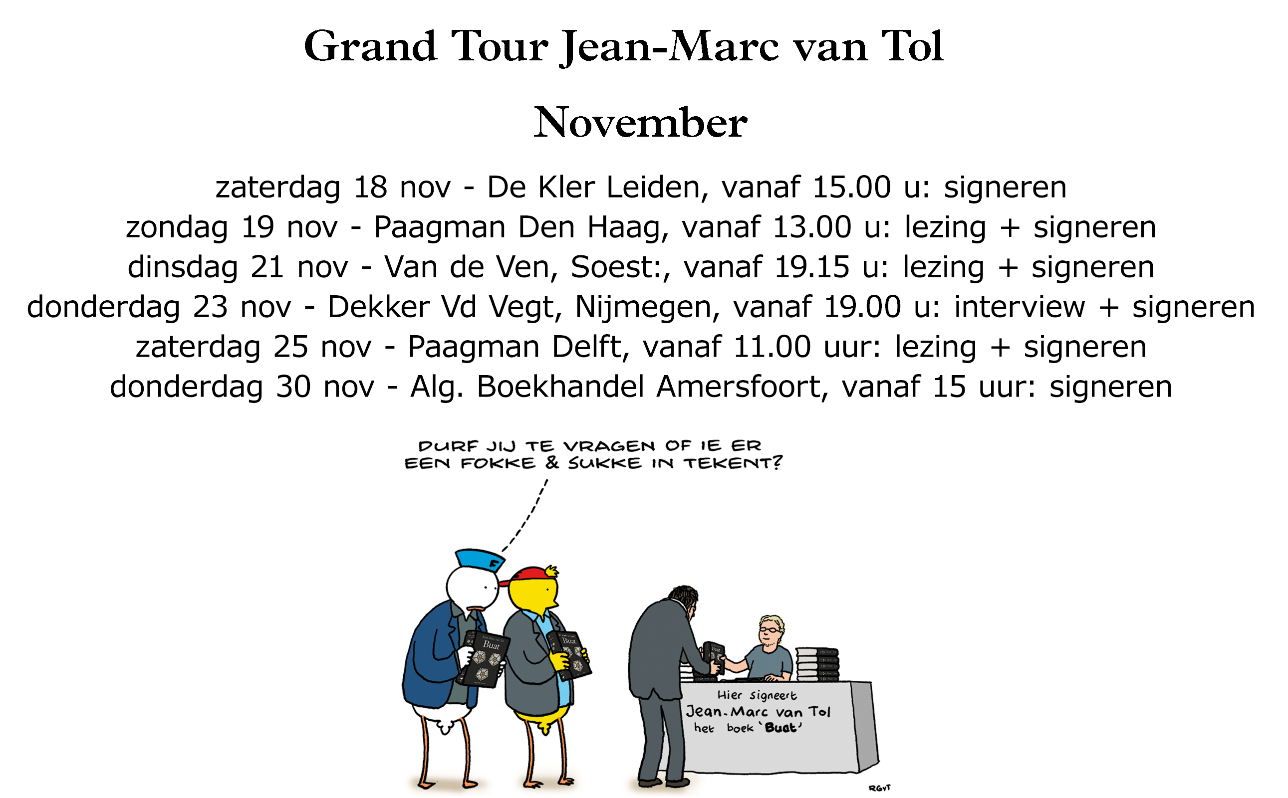 F&S gaan signeren (NRC, zo, 19-11-23)