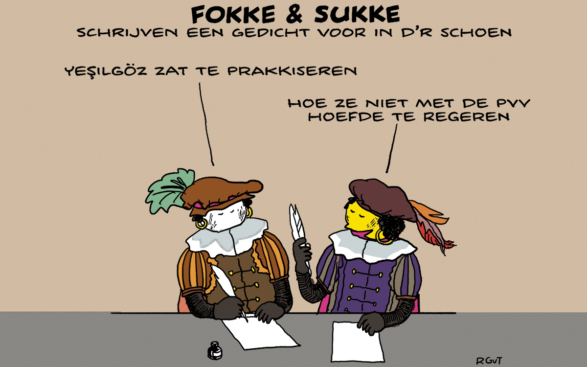 F&S schrijven een gedicht voor in d’r schoen (NRC, ma, 04-12-23)